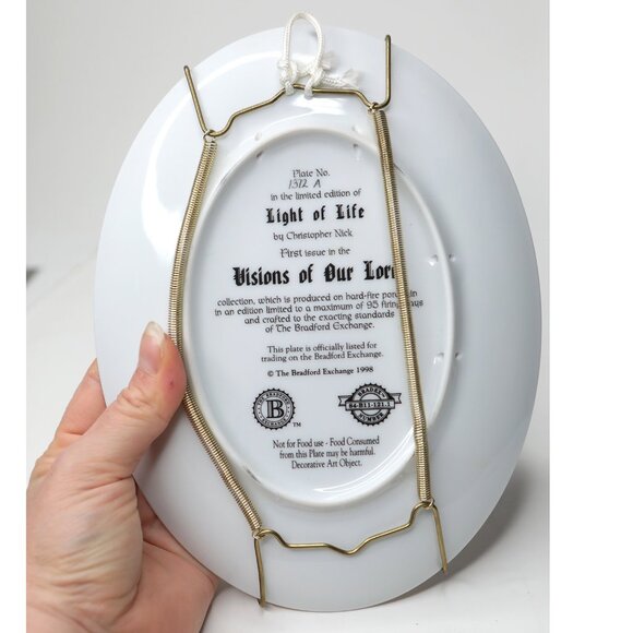Vintage Light of Life Jesus Christ Porcelain Plate 1998 Bradford Exchange - Picture 3 of 5